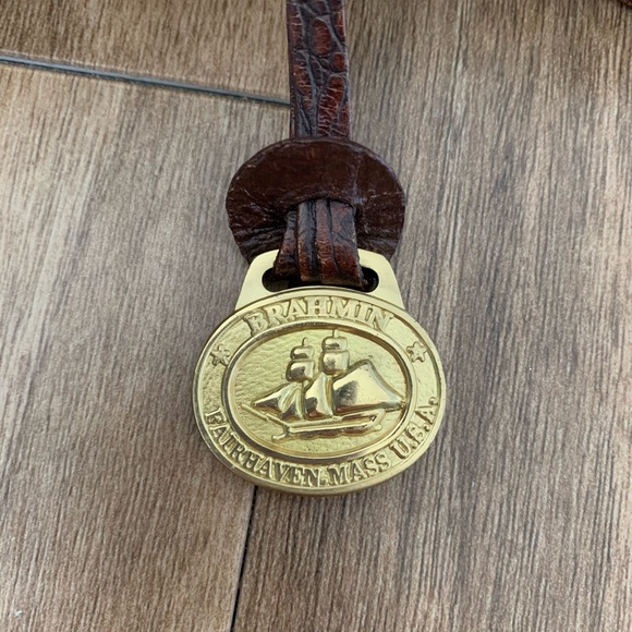 Vintage Black and Croc leather Brahmin Shoulder bag - Picture 3 of 6